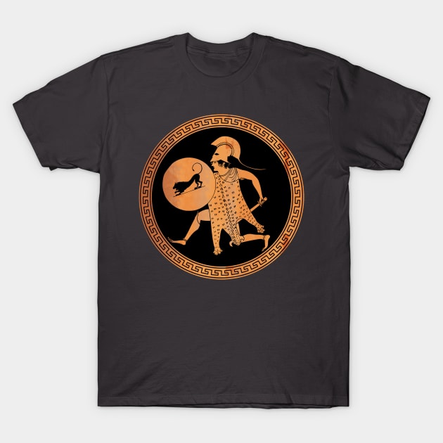 Greek warrior running T-Shirt by Mosaicblues